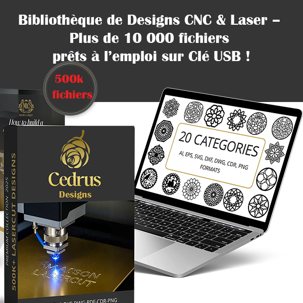 Bibliothèque CNC & Laser - prêts à l’emploi