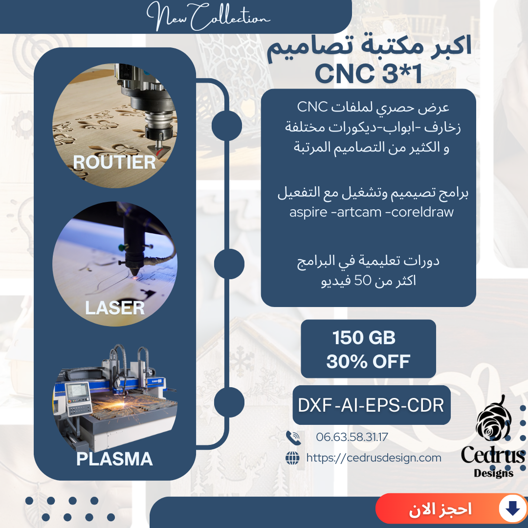 Bibliothèque CNC & Laser - prêts à l’emploi +150 GB