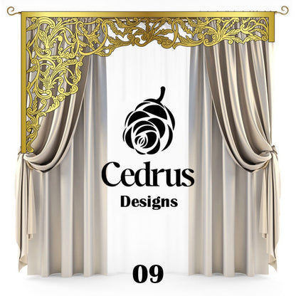 Cédréon™ Cache-Rideau de Luxe – Design Personnalisé & Finition Élégante