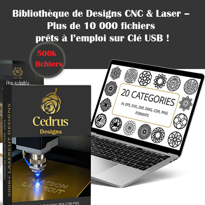 Bibliothèque CNC & Laser - prêts à l’emploi